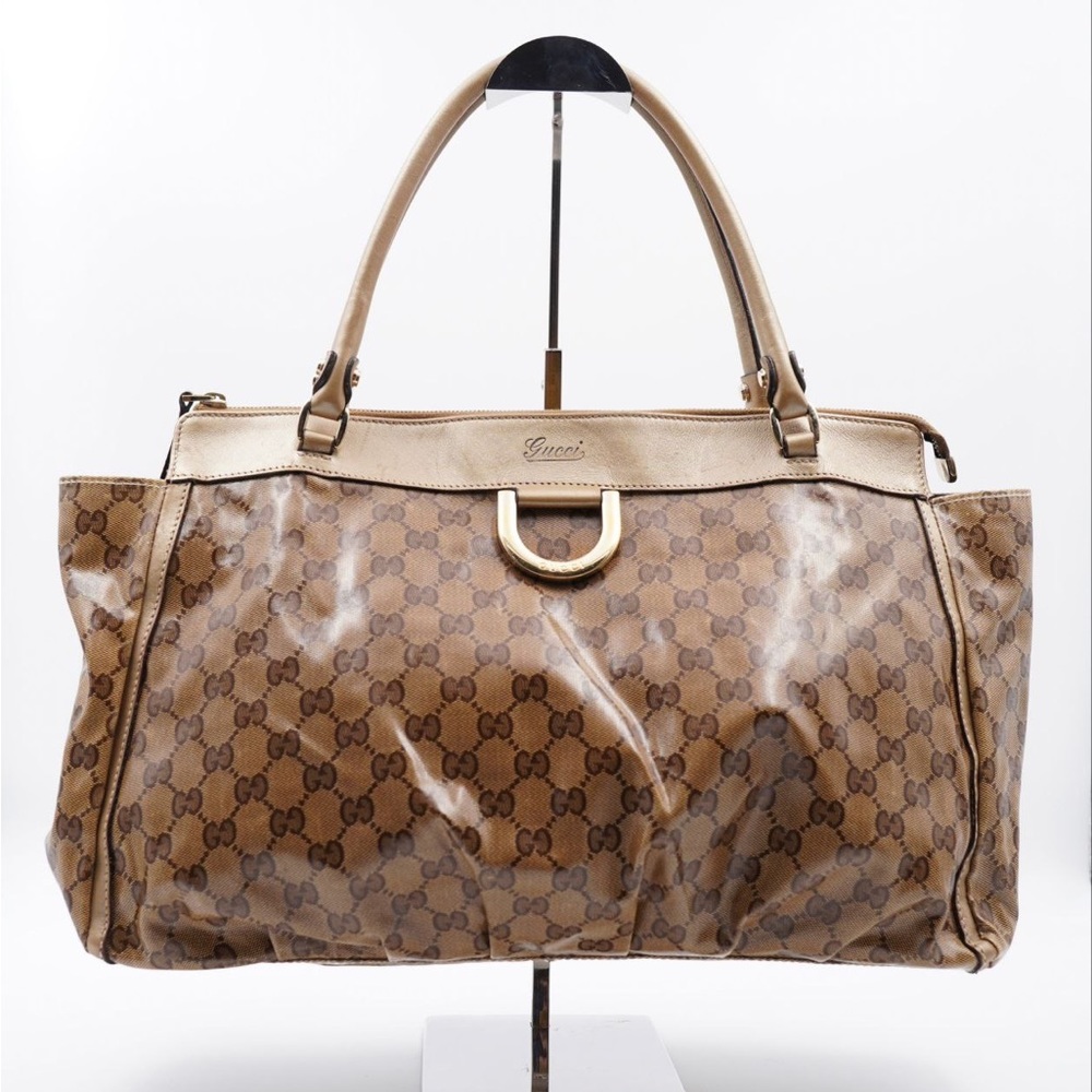 Gucci crystal canvas and authentic Abbey tote